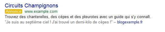 extension d'avis